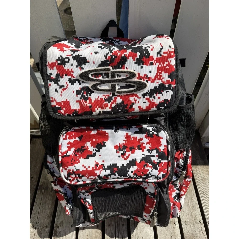 Boombah Superpack Digital Camo Baseball Softball Bag Bat Pack Backpack 4 Bats